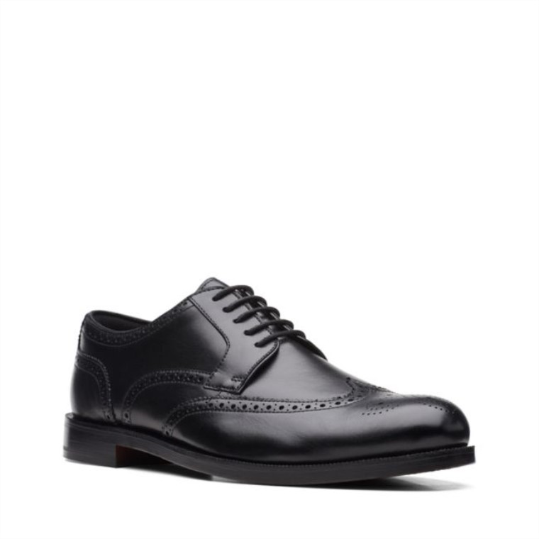 Clarks Craftdean Ala Cuero Negro Cuero Negro