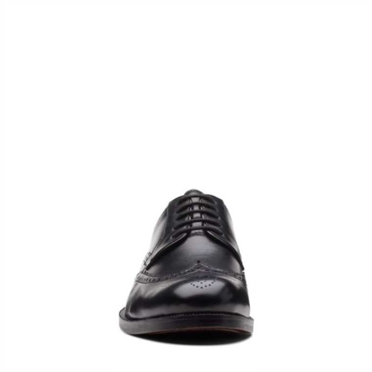 Clarks Craftdean Ala Cuero Negro Cuero Negro