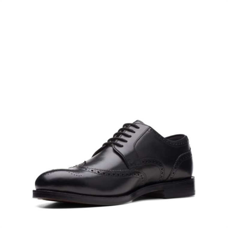 Clarks Craftdean Ala Cuero Negro Cuero Negro