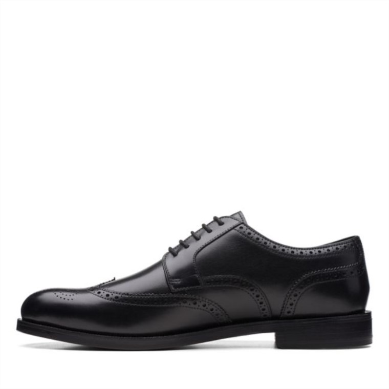 Clarks Craftdean Ala Cuero Negro Cuero Negro