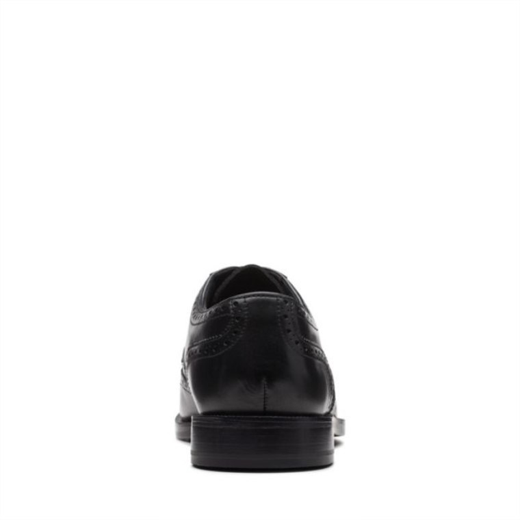 Clarks Craftdean Ala Cuero Negro Cuero Negro