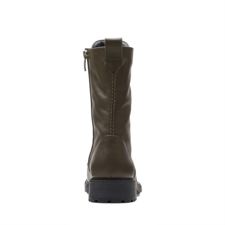 Clarks Cuero Oliva Oscuro Estilo Orinoco 2 Cuero Oliva Oscuro