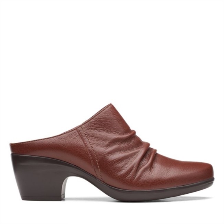 Clarks Cuero Marrón Oscuro Encanto Emily Cuero Marrón Oscuro