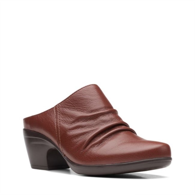 Clarks Cuero Marrón Oscuro Encanto Emily Cuero Marrón Oscuro