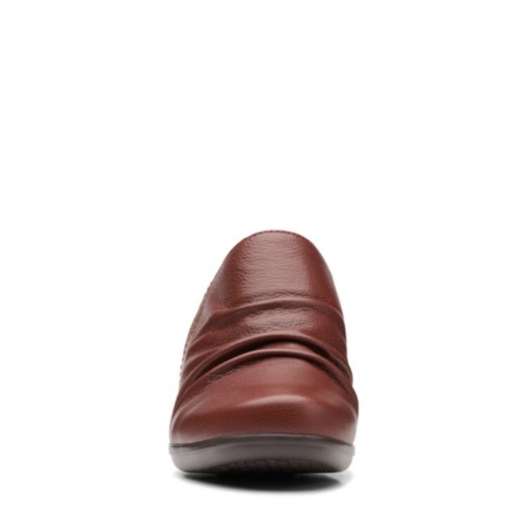 Clarks Cuero Marrón Oscuro Encanto Emily Cuero Marrón Oscuro