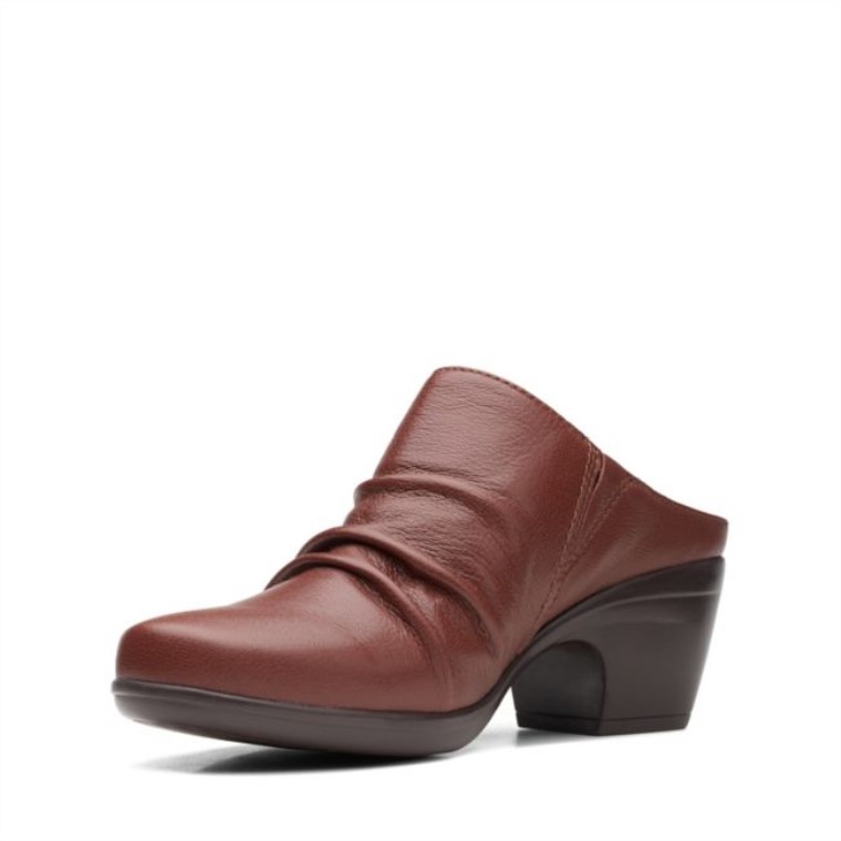 Clarks Cuero Marrón Oscuro Encanto Emily Cuero Marrón Oscuro
