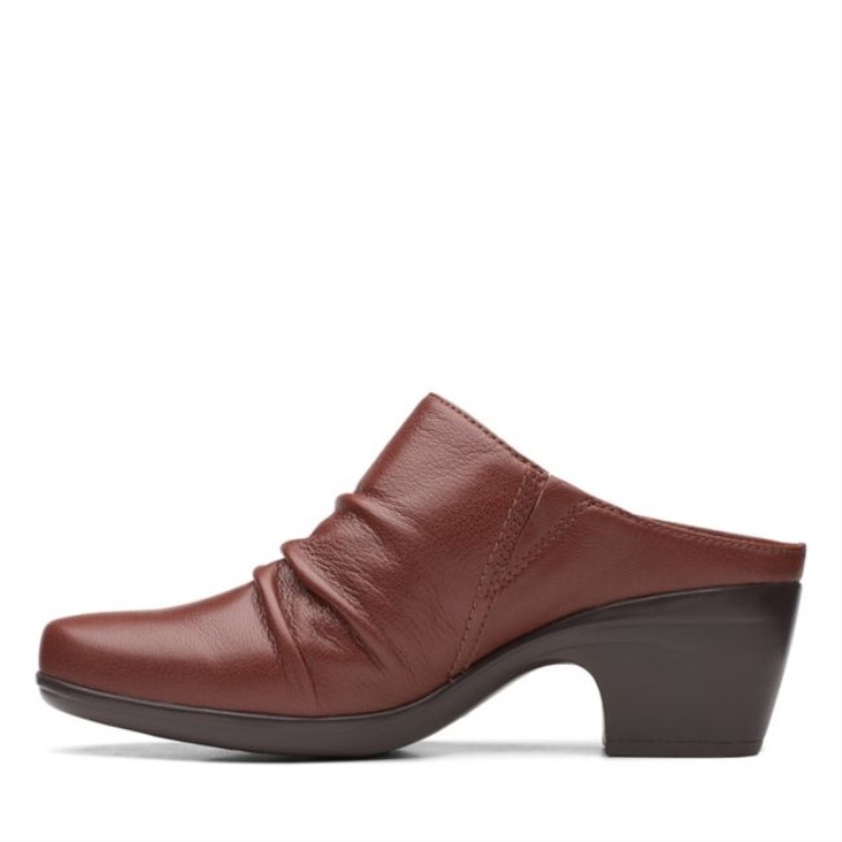 Clarks Cuero Marrón Oscuro Encanto Emily Cuero Marrón Oscuro