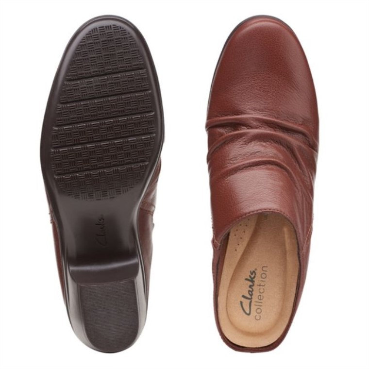 Clarks Cuero Marrón Oscuro Encanto Emily Cuero Marrón Oscuro