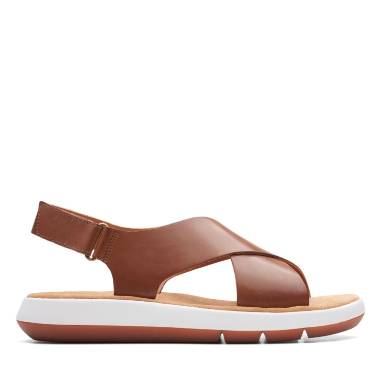Clarks Cuero Marrón Oscuro Jemsa Cross Cuero Marrón Oscuro