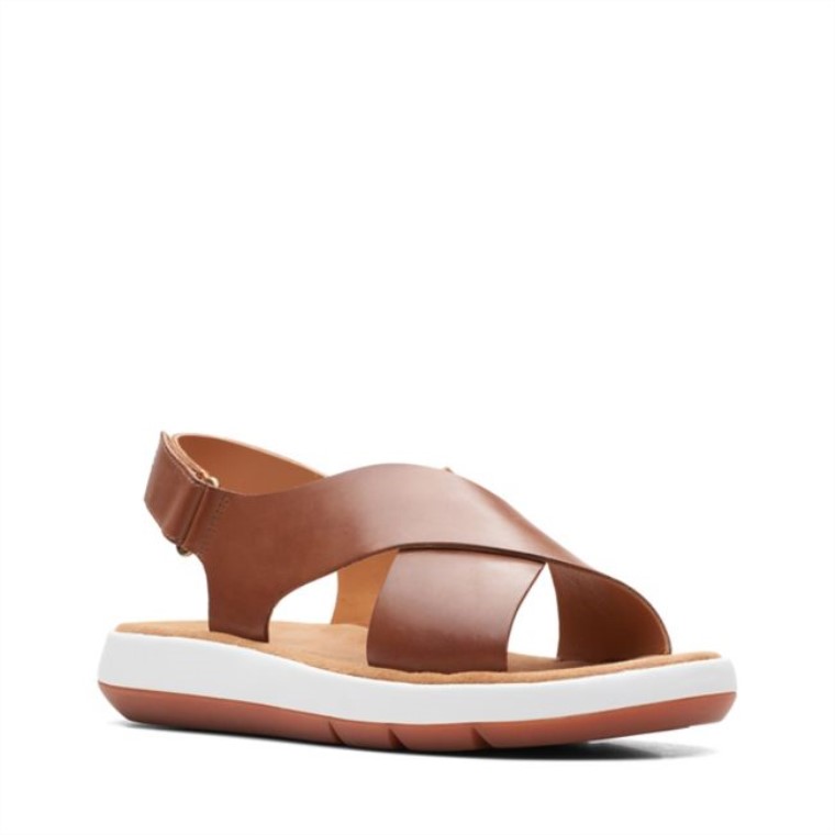 Clarks Cuero Marrón Oscuro Jemsa Cross Cuero Marrón Oscuro