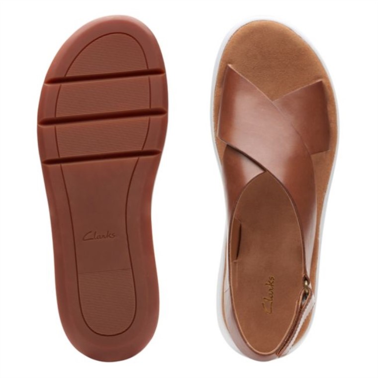 Clarks Cuero Marrón Oscuro Jemsa Cross Cuero Marrón Oscuro