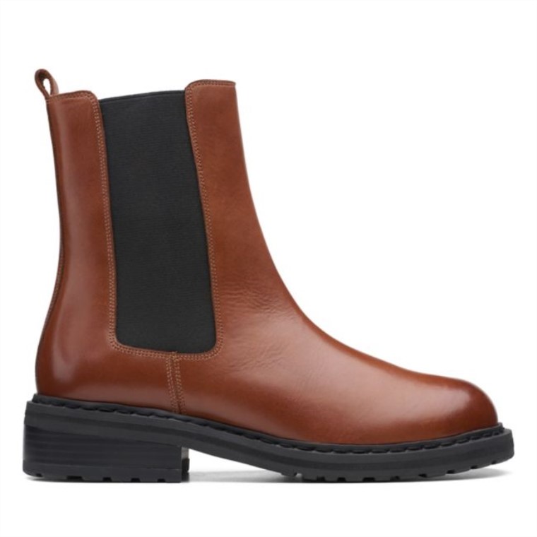 Clarks Cuero Marrón Oscuro Tilham Chelsea Cuero Marrón Oscuro
