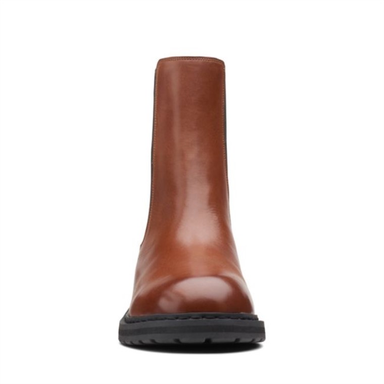 Clarks Cuero Marrón Oscuro Tilham Chelsea Cuero Marrón Oscuro