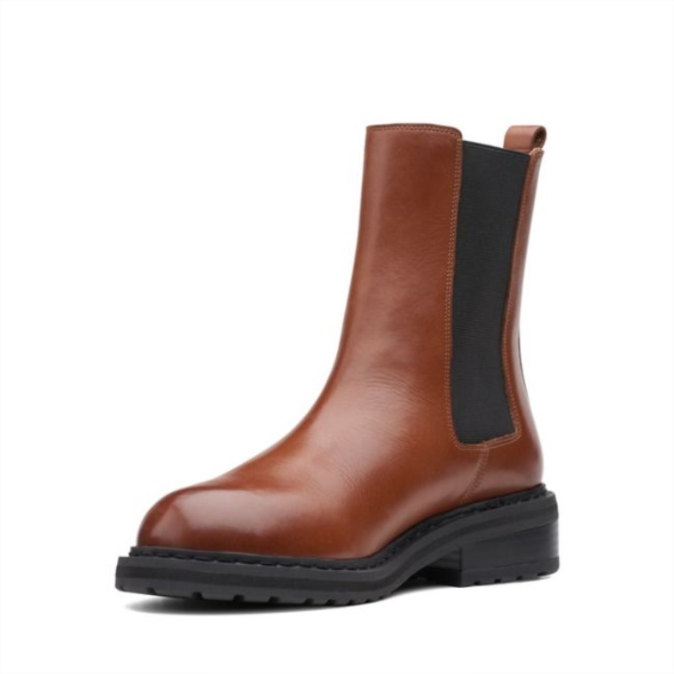 Clarks Cuero Marrón Oscuro Tilham Chelsea Cuero Marrón Oscuro