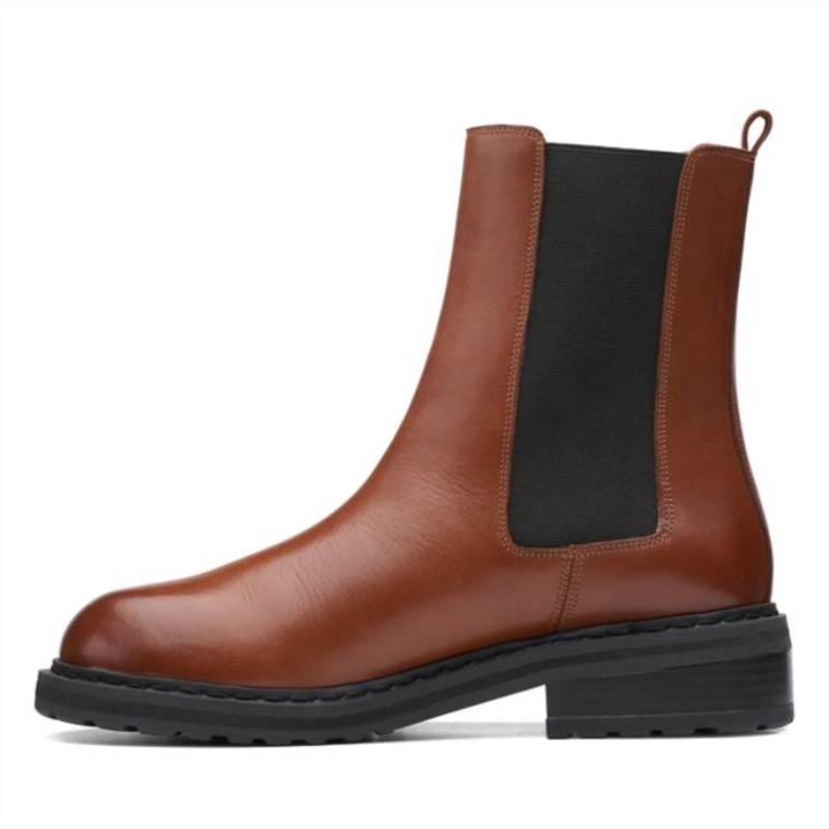 Clarks Cuero Marrón Oscuro Tilham Chelsea Cuero Marrón Oscuro