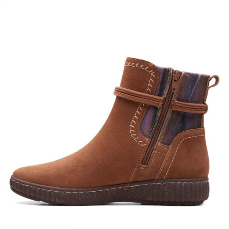 Clarks Ante Tostado Oscuro Caroline Lily Ante Tostado Oscuro