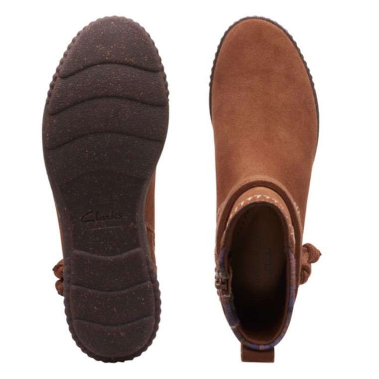 Clarks Ante Tostado Oscuro Caroline Lily Ante Tostado Oscuro