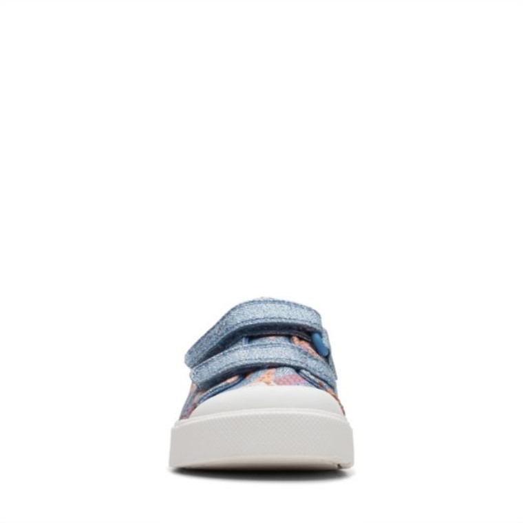 Clarks Denim Ciudad Niño Brillante Denim