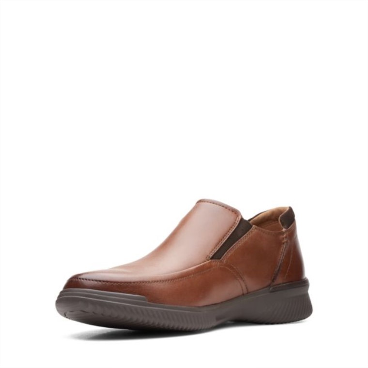 Clarks Donaway Step Cuero Marrón Oscuro Cuero Marrón Oscuro