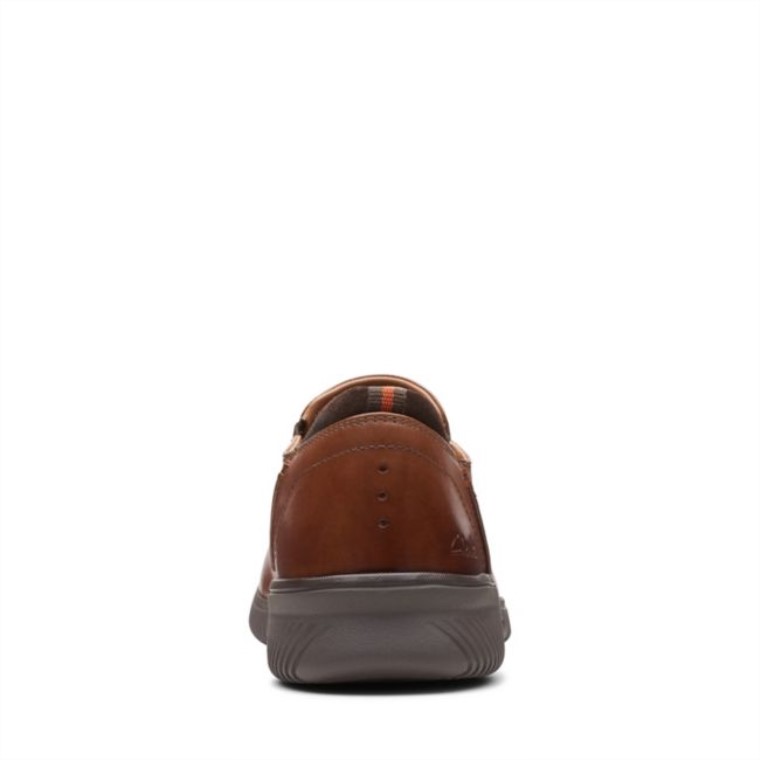Clarks Donaway Step Cuero Marrón Oscuro Cuero Marrón Oscuro