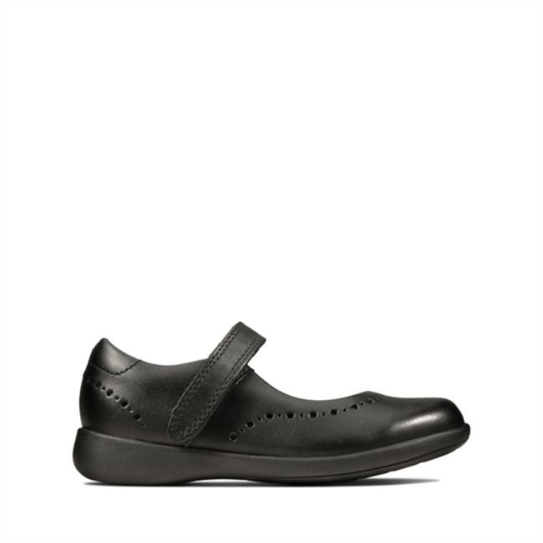 Clarks Etch Craft Niño Cuero Negro Cuero Negro