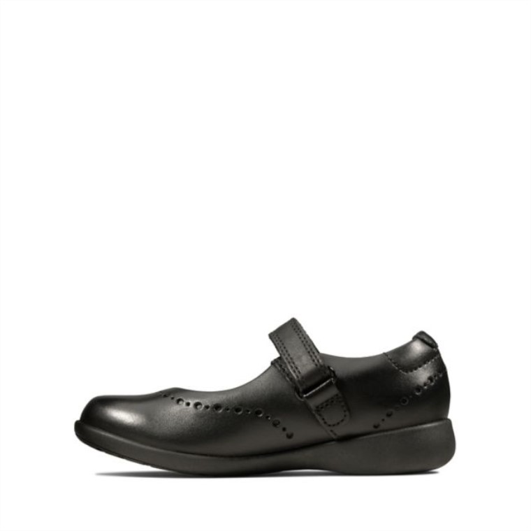 Clarks Etch Craft Niño Cuero Negro Cuero Negro