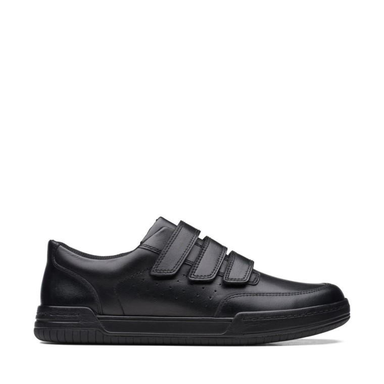 Clarks Fawn Bar Juvenil Cuero Negro Cuero Negro