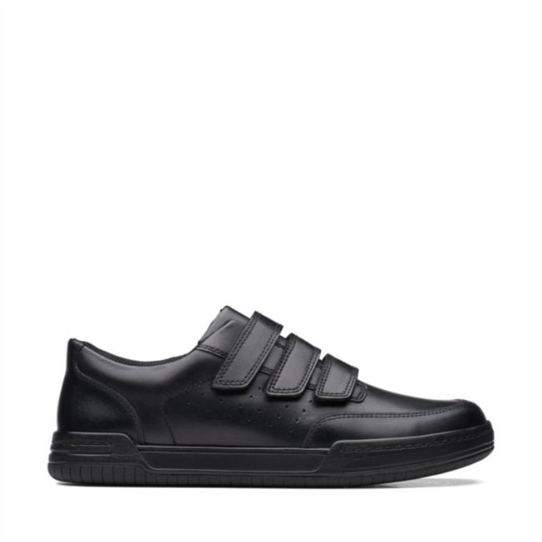 Clarks Fawn Bar Juvenil Cuero Negro Cuero Negro