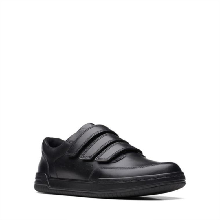 Clarks Fawn Bar Juvenil Cuero Negro Cuero Negro