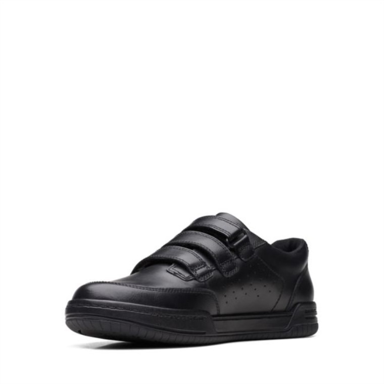 Clarks Fawn Bar Juvenil Cuero Negro Cuero Negro