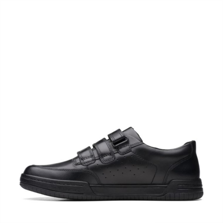 Clarks Fawn Bar Juvenil Cuero Negro Cuero Negro