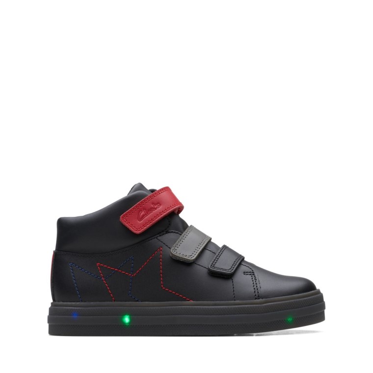 Clarks Flare Show Niño Combinación Negra Combinación Negra