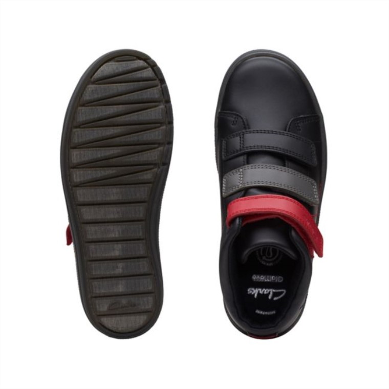 Clarks Flare Show Niño Combinación Negra Combinación Negra