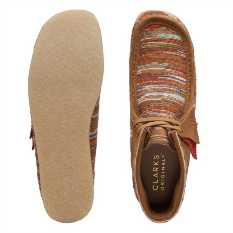 Tela De Jengibre Clarks Wallabee Bota Tela De Jengibre