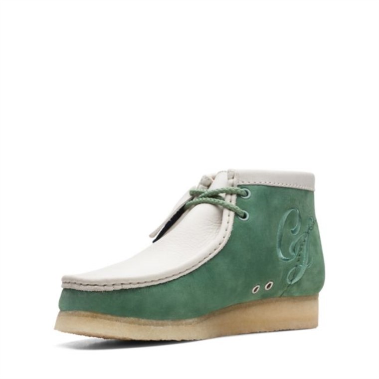 Botas De Nubuck Verde Clarks Wallabee Vcy Verde Nubuck