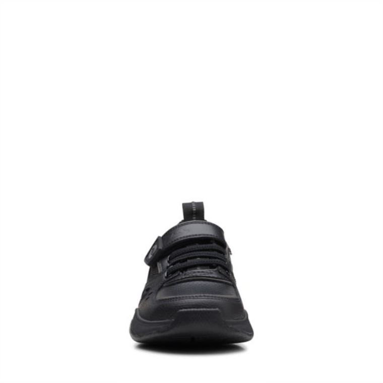 Clarks Grip Trade Niño Cuero Negro Cuero Negro