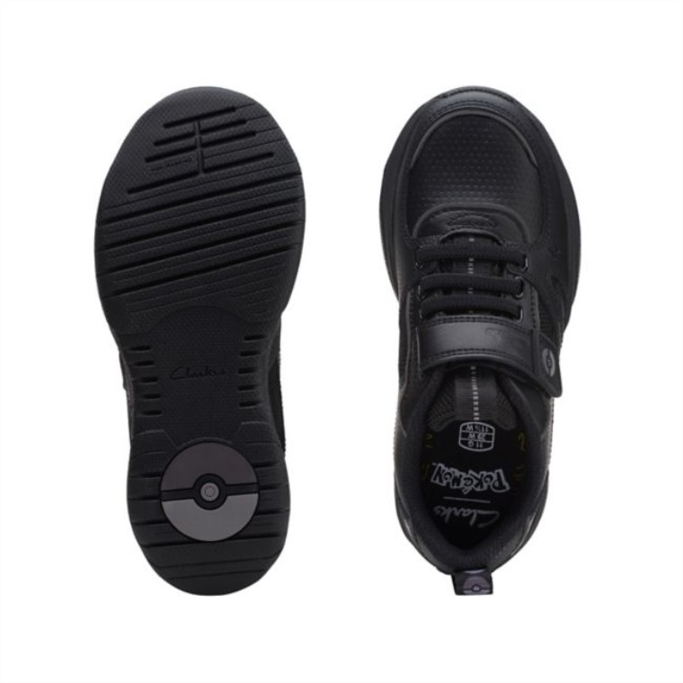 Clarks Grip Trade Niño Cuero Negro Cuero Negro