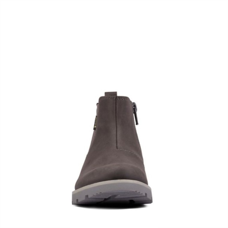 Clarks Heath Sea Gore-tex Niño Cuero Gris Oscuro Cuero Gris Oscuro