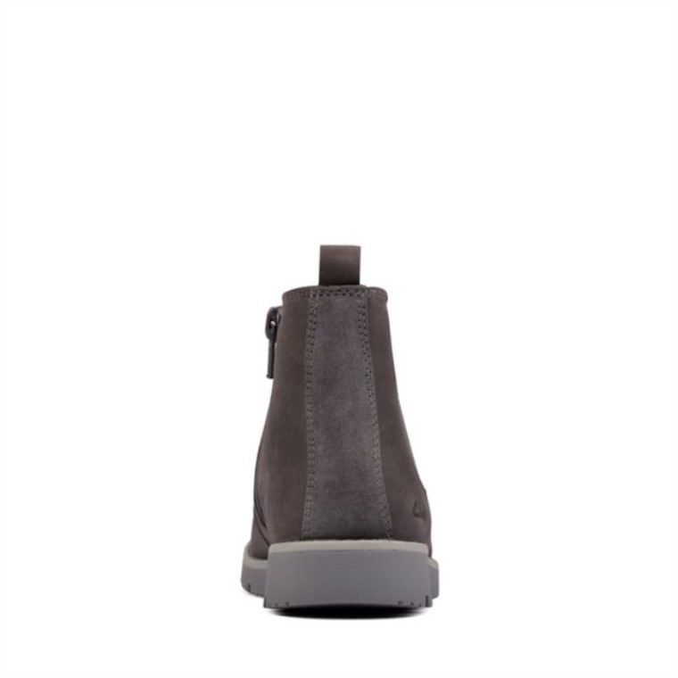 Clarks Heath Sea Gore-tex Niño Cuero Gris Oscuro Cuero Gris Oscuro