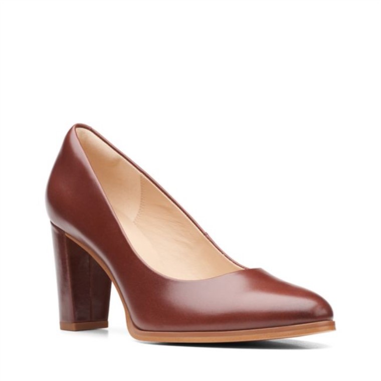 Clarks Kaylcara 2 Cuero Marrón Británico Cuero Marrón Británico