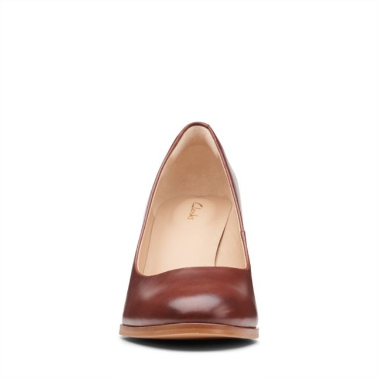 Clarks Kaylcara 2 Cuero Marrón Británico Cuero Marrón Británico