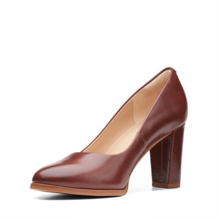 Clarks Kaylcara 2 Cuero Marrón Británico Cuero Marrón Británico