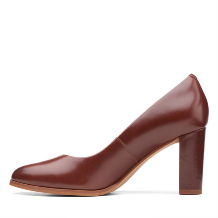 Clarks Kaylcara 2 Cuero Marrón Británico Cuero Marrón Británico