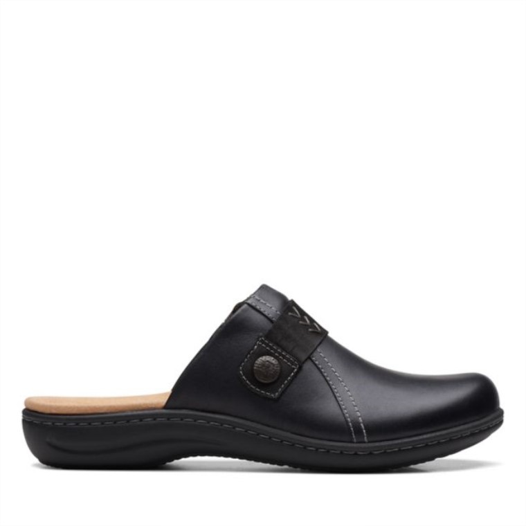 Clarks Laurieann Ella Cuero Negro Cuero Negro
