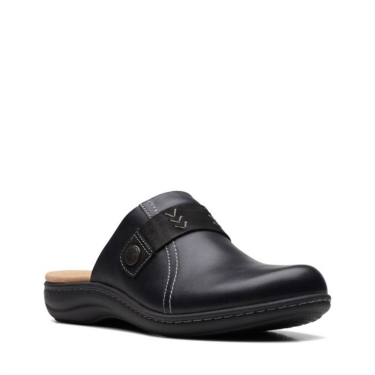 Clarks Laurieann Ella Cuero Negro Cuero Negro