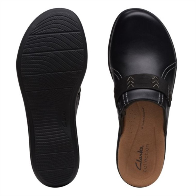 Clarks Laurieann Ella Cuero Negro Cuero Negro
