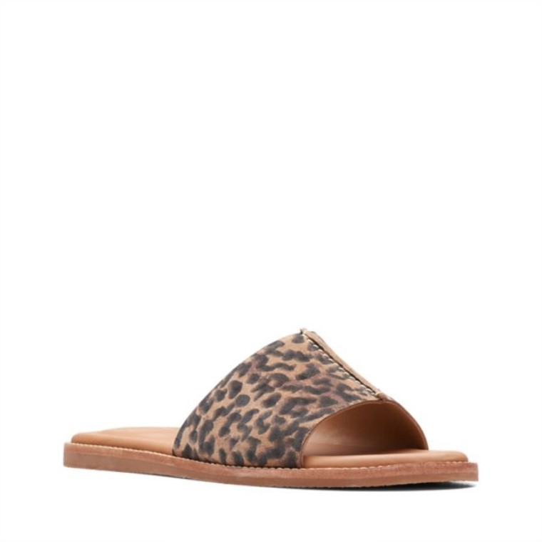 Clarks Estampado De Leopardo Karsea Mule Estampado De Leopardo