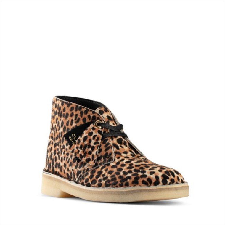 Clarks Estampado De Leopardo Po Ny Bota Safari Estampado De Leopardo Po Ny