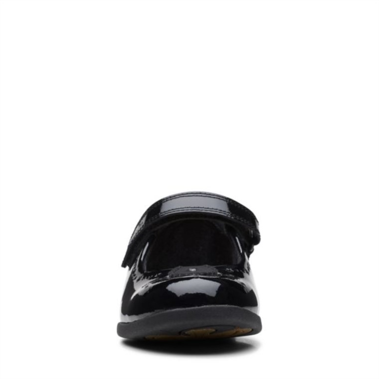 Clarks Magic Step Bar Antiguo Charol Negro Charol Negro