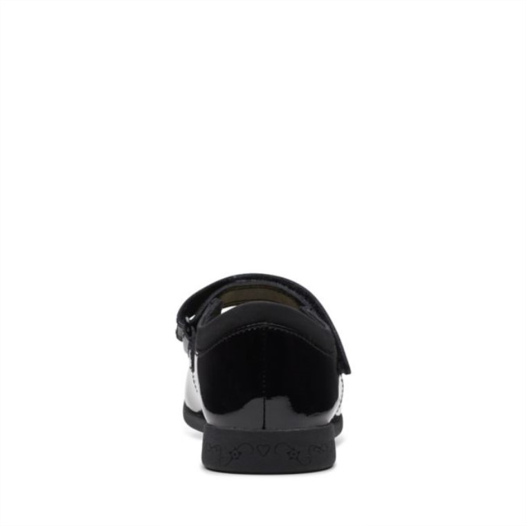 Clarks Magic Step Bar Antiguo Charol Negro Charol Negro